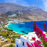 Beautiful Aegialis Bay, Amorgos, Greece.