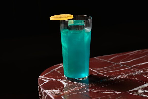 The “Denim” cocktail in the Tailor Room.