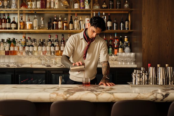 Bar manager Edoardo Paladino.