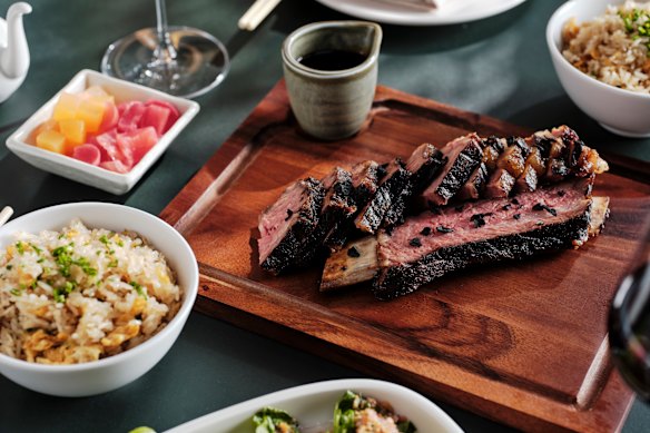 Hoisin-glazed beef short rib to share.