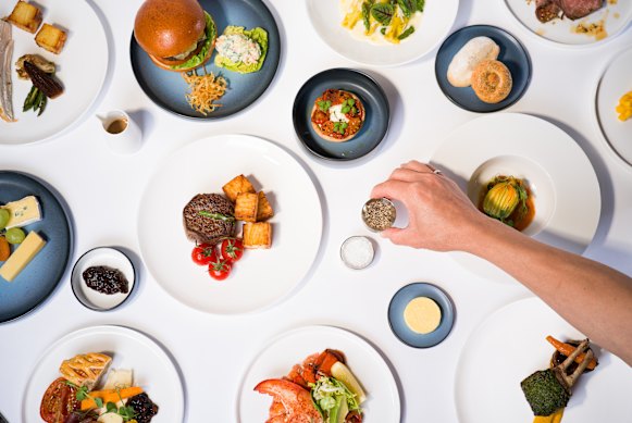 BA’s “from the grill” service allows first-class passengers to order meat and fish, with all the trimmings, on demand.