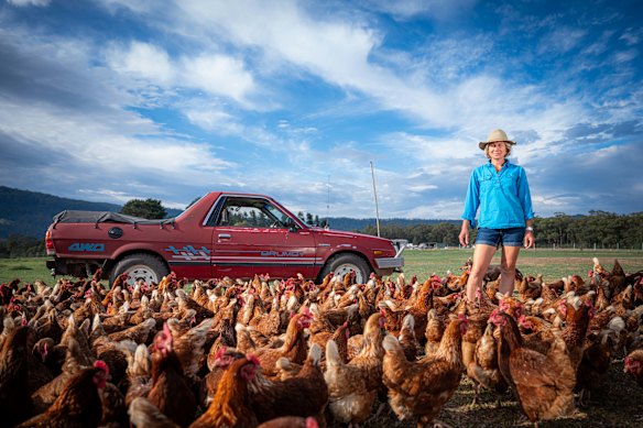 Chicken farmer Kristen McLennan is among the locals featured in The Valley. 