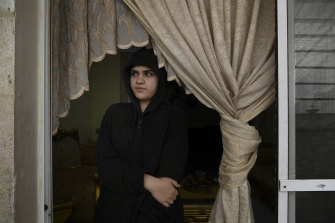 Nour Abdel-Jaleel Othman, 21, from Dara’a, Syria, now living in an apartment in Irbid, Jordan, as a refugee.