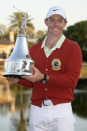 Back on top: Rory McIroy celebrates his first tournament win in two years.