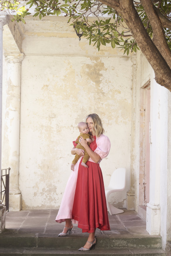Sylvia wears Aje dress, Fendi shoes. Oscar wears Quincy Mae top and pants from Kido.