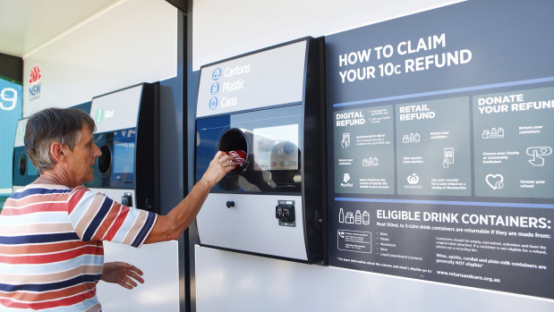 A "Return and Earn" station in Gladesville. 