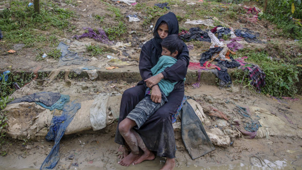 Hundreds of thousands of Rohingya Muslims have fled to Bangladesh following Myanmar's military "clearance operations" in Rakhine state.