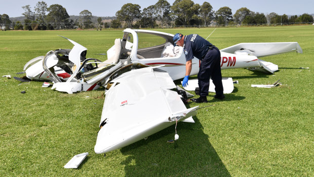 The single-engine, four-seat Diamond DA-40 crashed at Allenview, near Beaudesert, on Tuesday morning. 