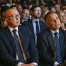 Federal Opposition Leader Peter Dutton, left, and his Victorian counterpart John Pesutto