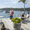 Dine right on the wharf at Sammy’s Careel Bay.