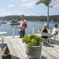 Dine right on the wharf at Sammy’s Careel Bay.