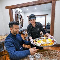 Dishes are best for feasting with a group.