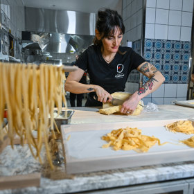 Annapaola D’Alessio hand-makes pasta at La Pasta Fatta in Casa.