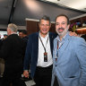 Former premier Steve Bracks and Grand Prix chair Martin Pakula at the race on Sunday.