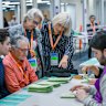 Votes are checked in the Goldstein recount this week.