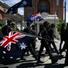 Sixteen members of the National Socialist Network were arrested in Adelaide when they marched on Australia Day.