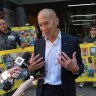 Charlie Teo is greeted by supporters as he leaves the last day of a disciplinary inquiry.