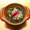 The dill-strewn ant larvae dish at Thai Tide.