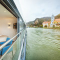 One of the 50 Panorama suites on Tapestry II, dispensing with a balcony to extend the floor space.