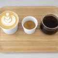 A flight of coffees at Pillar.
