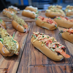 Lobster rolls at Il Mercato Centrale’s fishmonger, Il Pesce.