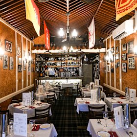 Inside the 63-year-old Amiconi Italian restaurant.