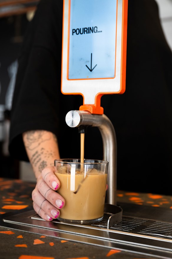 Cold brew on tap. 