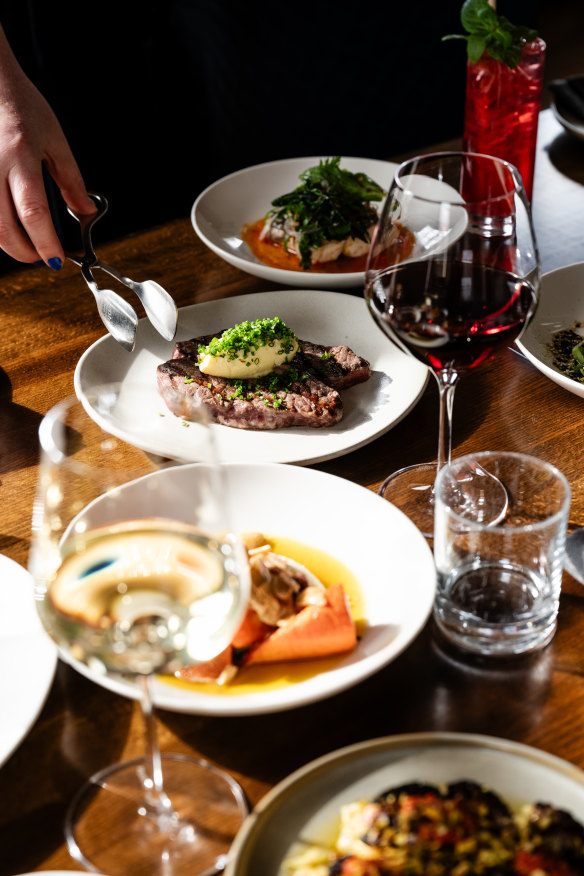Sirloin with miso bagna cauda.