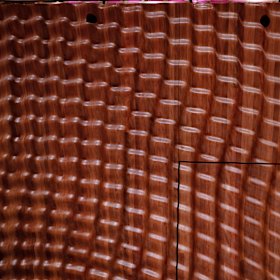 Close up of the textured box fronts in the new Sydney Opera House Concert Hall.