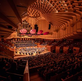 Sit down in front, please