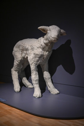 A giant lamb created by designer Christien Meindertsma is on display at the NGV from October 3. 