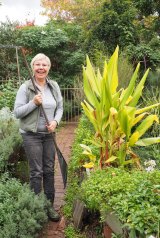 Margaret Mossakowska in her sustainable Denistone garden.