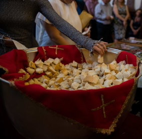 The Communion Bread blessed by the Pope 