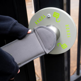 Davidson High School requires students to put phones in locked pouches. 