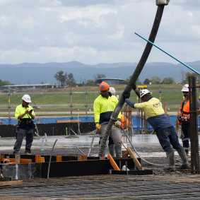 Construction continues on the Western Sydney Airport in Badgerys Creek,