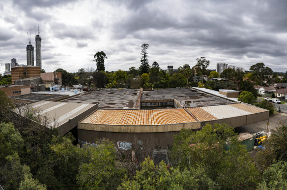 The disused pharmaceutical factory in Harris Park, proposed as the site of a major build-to-rent development.