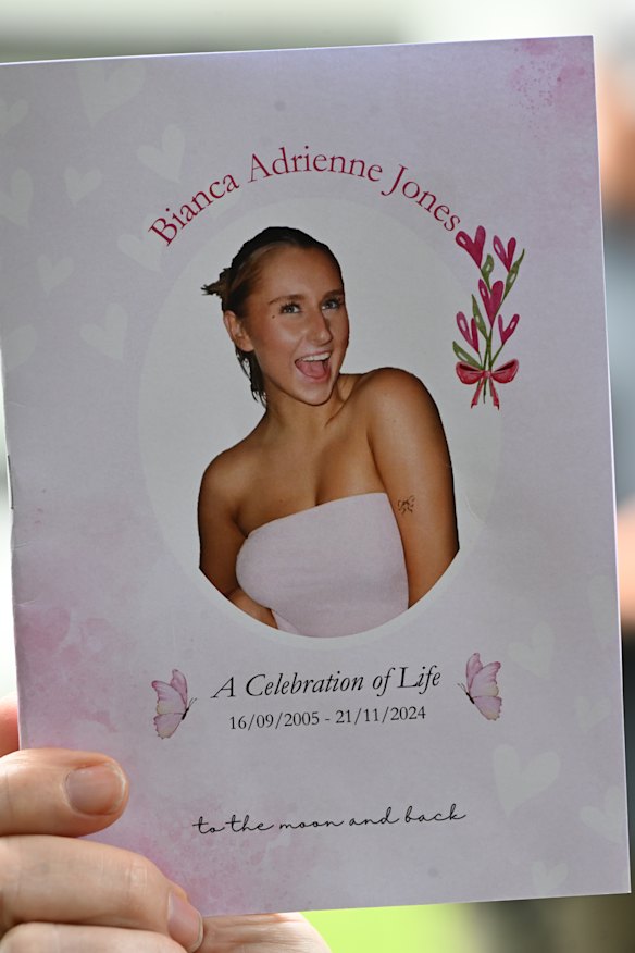 The cover of the order of service. 