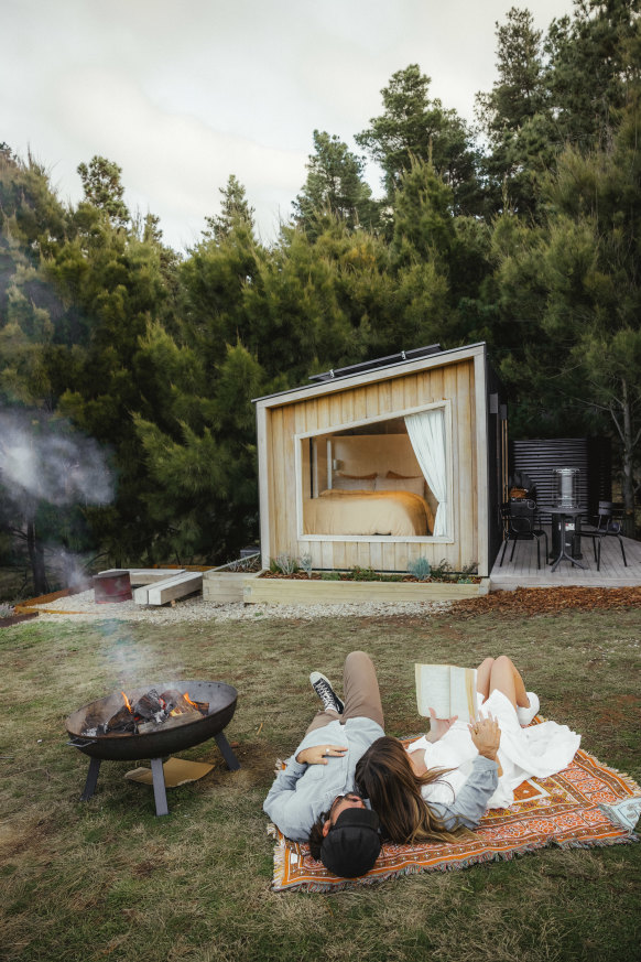 This wood-clad cabin in Mount Majura Vineyard is less than 15 minutes from Canberra’s CBD.