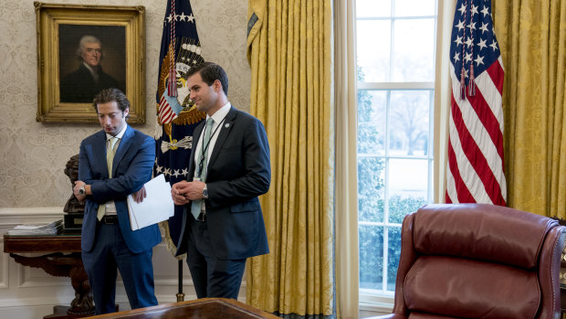 John McEntee, right, was frogmarched out of the White House on Tuesday.