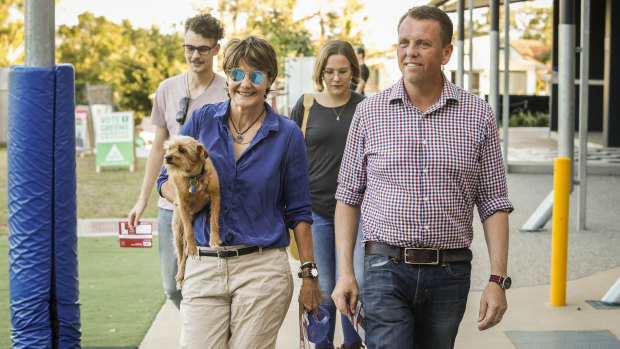 Scott Emerson with his family on election day.