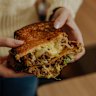 Beef rendang toastie at Greedy Civet