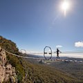 The Via Ferrata course includes an 80-metre-long suspension bridge walk over an abyss.