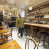 Arnold’s eclectic interior features a cork-tiled bar and a disco ball.