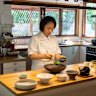 Chef Chae prepares food in the kitchen.