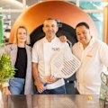 Arte Bianca’s Mark and Wendy Paterno with Ruma Dining’s Faheem Noor.