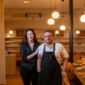 Aegli chef Ioannis Kasidokostas with his wife and business partner Maria Tsilfoglou.
