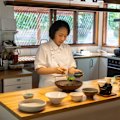 Chef Chae prepares food in the kitchen.