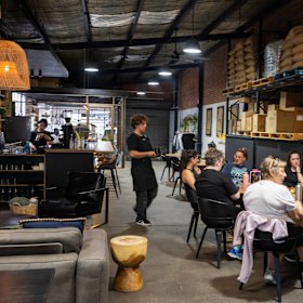 Saazaa’s spacious interior, including a new eight-seat espresso bar.