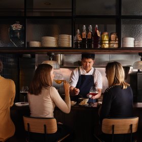 The chef’s table is a front-row seat to the kitchen.