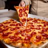 New York-style pepperoni pizza at Sunnyside Sliced in Docklands.